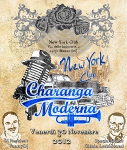 Locandina del 30 novembre, la Charanga Moderna al NY Salsa Club